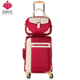 Zeal Luggage Universal Wheels Picture Box13 20 24Oxford Fabric Travel Bag Soft Box  Suitcase Female
