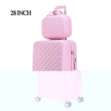 Hot Fashion Sales Diamond Lines Trolley Suitcase Set/Travel Case Luggage/Pull Rod Trunk Rolling
