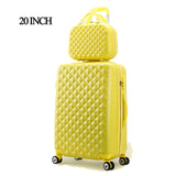 Hot Fashion Sales Diamond Lines Trolley Suitcase Set/Travel Case Luggage/Pull Rod Trunk Rolling