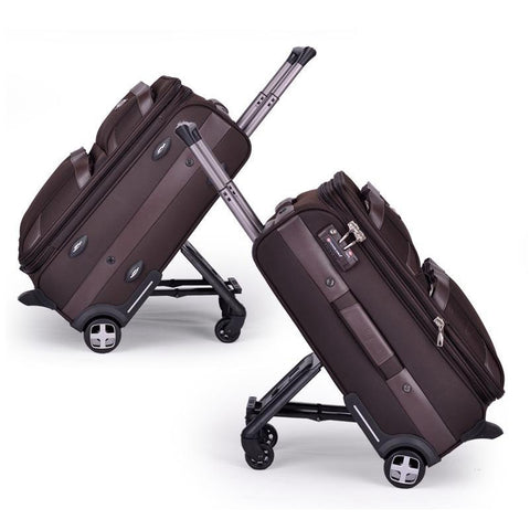 Letrend Multifun Men Business Rolling Luggage Casters Travel Duffle Wheel Suitcase Oxford Trolley