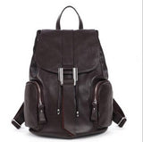 [3 Colors] New Fashion Genuine Leather Women Backpacks Travel Bag Students Books Bag Satchels