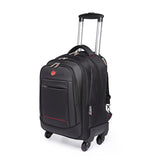 Letrend Rolling Luggage Spinner Backpack Shoulder Travel Bag High Capacity Suitcase Wheels