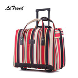 Letrend Ultra-Light Hand Oxford Travel Bag Spinner Rolling Luggage Women Suitcase Wheels Computer