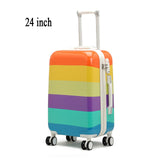 2016 Hot Sales Colorful Stripes Cute Trolley Caster Suitcase/Travel Luggage Board Chassis Lockbox