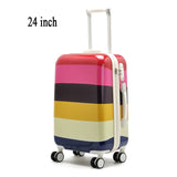 2016 Hot Sales Colorful Stripes Cute Trolley Caster Suitcase/Travel Luggage Board Chassis Lockbox