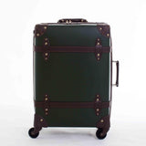 Large Caracity Pu Leather Hardside Luggage Vintage Trolly Suitcase Travel Suitcase,Scratch