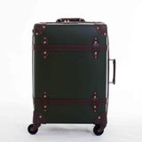 Large Caracity Pu Leather Hardside Luggage Vintage Trolly Suitcase Travel Suitcase,Scratch