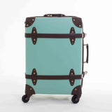 Large Caracity Pu Leather Hardside Luggage Vintage Trolly Suitcase Travel Suitcase,Scratch