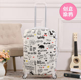 Letrend Creative Student Rolling Luggage Spinner Men Wheels Suitcase Trolley 20 Inch Women Travel
