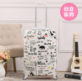 Letrend Creative Student Rolling Luggage Spinner Men Wheels Suitcase Trolley 20 Inch Women Travel