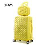 28"+12"Hot Sales Diamond Lines Trolley Suitcase Set/Travell Case Luggage/Pull Rod Trunk Rolling