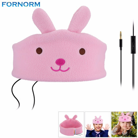 Kids Sport Sleep Headband Headphone Cartoon Earphones Music Headband Soft Fleece Adjustable And
