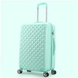 Wholesale!20Inches Abs+Pc Hardside Travel Luggage Bags On Universal Wheels,Female Pink Green Blue