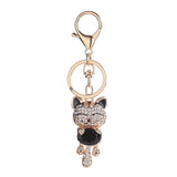 Rhinestone Alloy Cat Sparkling Charm Keychain Bag Handbag   Key Pendant