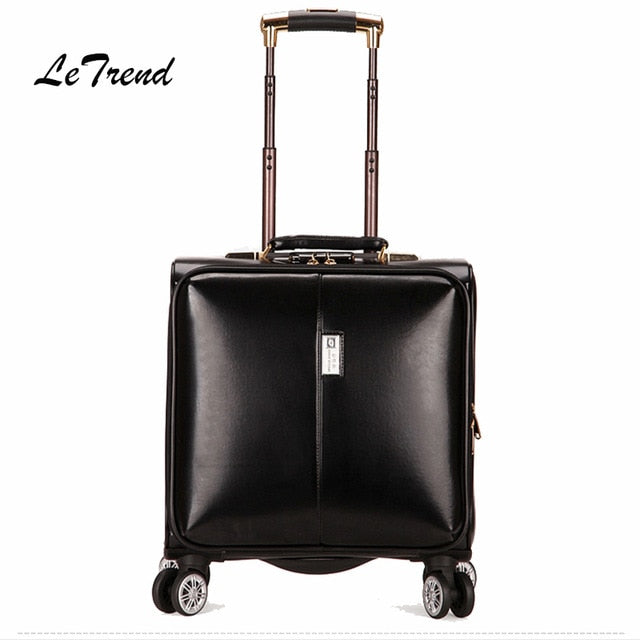 Letrend Business Rolling Luggage Spinner Cabin Trolley Bag 18 Inch Wonmen Carry On Suitcases Wheels