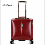 Letrend Business Rolling Luggage Spinner Cabin Trolley Bag 18 Inch Wonmen Carry On Suitcases Wheels