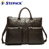 2017 New Arrival Briefcase Handbag Tote Leather Business Briefcase Bags Leather Bag Men Genuine