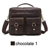 Otherchic Fashion Genuine Leather Men Briefcase Men'S Messenger Bags 14" Laptop Business Shoulder