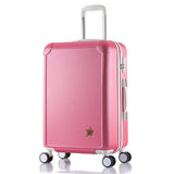 20"24 Inches Combination Lock Trolley Case Abs Students Women Travel Frosted  Luggage Rolling