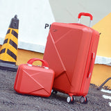 Letrend Women Suitcases Wheel Trolley Rolling Luggage Set Spinner Vintage Password Travel Bag
