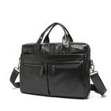 Genuine Leather Vintage Business Briefcase Handbag Men Natural Leather Soft Skin Designer Briefcase