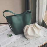 Brand Design Women Shoulder Bag Large Capacity Chain Bucket Handbags Quality Pu Leather Women'S