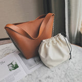 Brand Design Women Shoulder Bag Large Capacity Chain Bucket Handbags Quality Pu Leather Women'S