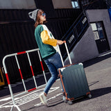 20"24"28"Inch Aluminum Trolley Luggage Bag ,Rolling Wheels Suitcase With Lock, Men'S