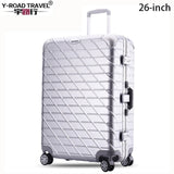 20 24 26 29''Aluminum Large Capacity Pc Shell Suitcase Tsa Lock Carry On Spinner Wheel Travel