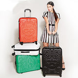 Fashion Skull Pattern Luggage Trolley Bag On Wheels Travel Suitcase Travel Rolling Bag Baggage