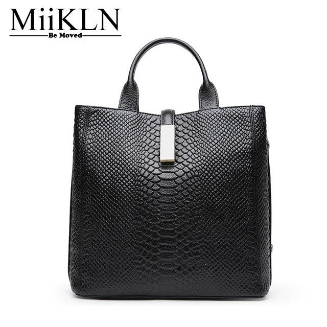 Miikln Women Handbag Genuine Leather Crossbody Women Bag Female Cow Leather Soft Solid New Design