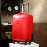 Commercial Male Cowhide Genuine Leather Luggage Bag,Password Box,High Quality 16 20Inches Genuine