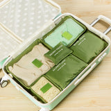 6 Pcs Travel Storage Bag Set For Clothes Tidy Organizer Wardrobe Suitcase Pouch Travel Organizer