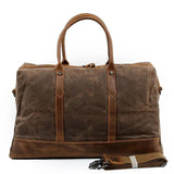 Mesoul Big Travel Duffle Bags Men Large Capacity Leather Canvas Bag Tote High Quality Waterproof
