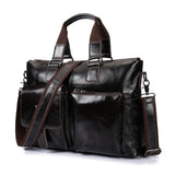 New Genuine Leather Business Briefcase Men Handbags  Shoulder Crossbody  Bag Luxury Soft Skin