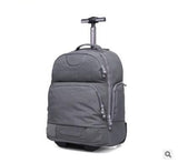 Double Use Travel Boarding Bag On Wheels Trolley Travel Cabin Luggage Suitcase Nylon Wheeled Travel