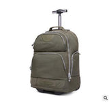 Double Use Travel Boarding Bag On Wheels Trolley Travel Cabin Luggage Suitcase Nylon Wheeled Travel