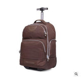 Double Use Travel Boarding Bag On Wheels Trolley Travel Cabin Luggage Suitcase Nylon Wheeled Travel