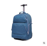 Double Use Travel Boarding Bag On Wheels Trolley Travel Cabin Luggage Suitcase Nylon Wheeled Travel