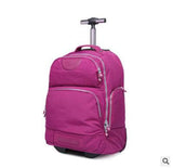 Double Use Travel Boarding Bag On Wheels Trolley Travel Cabin Luggage Suitcase Nylon Wheeled Travel