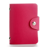 Fashion Pu Leather Function 24 Bits Card Case Business Card Holder Men Women Credit Passport Card