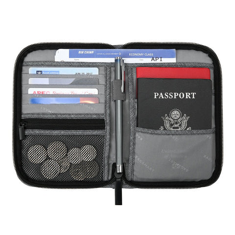 Bagsmart Mutifunction Travel Passport Bag Rfid Passport Id Card Holder Bank Card Bag Clutch