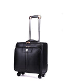 Letrend Leather Women 20 Inch Suitcases Wheel Rolling Luggage Spinner Business Trolley Trunk 16