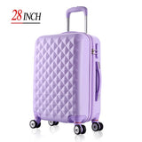 28" High Quality Diamond Lines Trolley Suitcase /Travell Case Luggage/Pull Rod Trunk Rolling