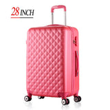 28" High Quality Diamond Lines Trolley Suitcase /Travell Case Luggage/Pull Rod Trunk Rolling