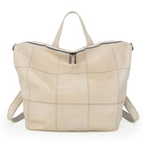 Sunny Shop 100% Genuine Leather Backpack Women Plaid Leather School Backpack Laptop Bagpack