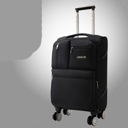 Letrend Men Business Oxford Rolling Luggage Spinner Wheel Suitcase Trolley 20 Inch Student Carry On