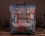 New Women Genuine Leather Rucksack Daypack Embossed First Layer Cowhide Vintage Large Capacity