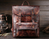 New Women Genuine Leather Rucksack Daypack Embossed First Layer Cowhide Vintage Large Capacity