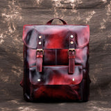 New Women Genuine Leather Rucksack Daypack Embossed First Layer Cowhide Vintage Large Capacity